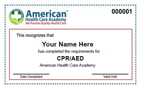 CPR AED Certification